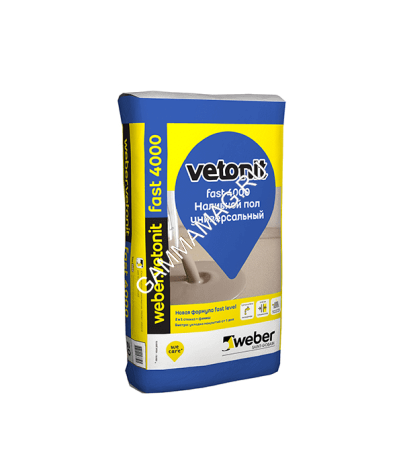Пол наливной Weber 4000 fast универсальный 20кг Vetonit *1/54