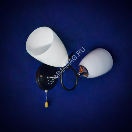 Бра N1684/2W BK+CH E27 2*40Вт (300*200*470) VERNER LIGHTING *1