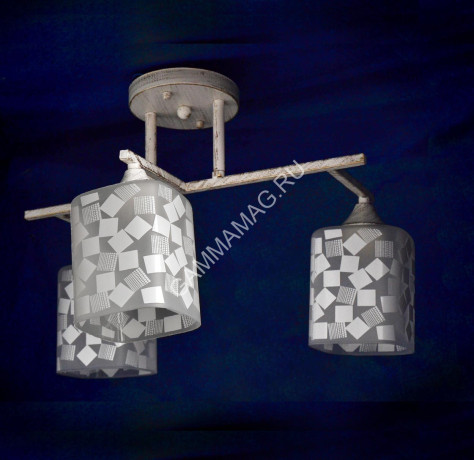 Люстра С0597/3 WG 3*40W E27 (h=400 w=340 l=280) S=12м2 VERNER LIGHTING *1