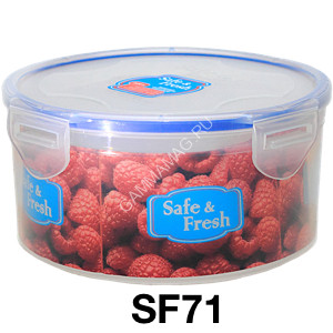 Контейнер д/прод. пластм. "Safe & Fresh" 0,9л с кр.кругл. SF7-1 (Tek.A.Tek)*1/18