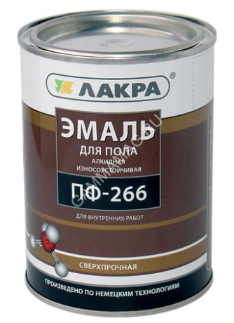 Эмаль ПФ-266 для пола желто-коричневая 3 кг Лакра *1/3/198