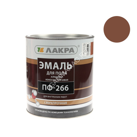 Эмаль ПФ-266 для пола желто-коричневая 3 кг Лакра *1/3/198