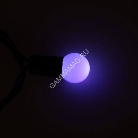 Гирлянда Нить 10м 100LED Шарики d=1,5см бел-син мигает т/нить 220V IP44 1080045 *1/50