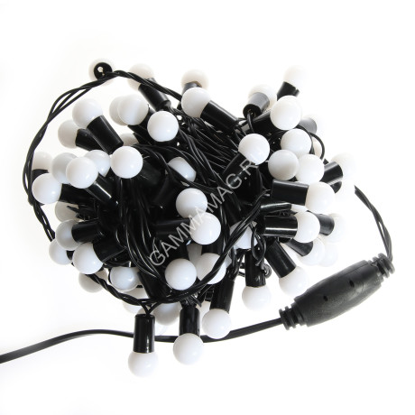 Гирлянда Нить 10м 100LED Шарики d=1,5см бел-син мигает т/нить 220V IP44 1080045 *1/50