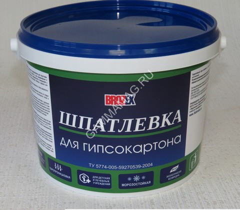 Шпатлевка акриловая по гипсокартону 3 кг BROZEX *4/192