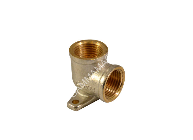 Уголок сантехнический с креплением 1/2"(_15) М/М CTM CRLFW012 *10/100
