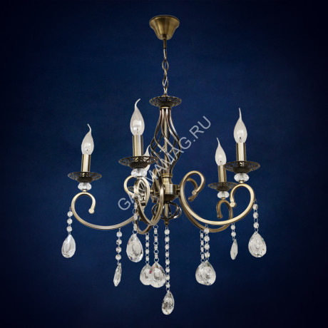 Люстра N3019/5 AB 5*40W E14 (h=840 d=550) S=20м2 VERNER LIGHTING *1