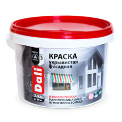 Краска акриловая фасадная 2,5 л ДАЛИ укрывистая *1/120