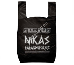 Пакет п/э "майка" "Nikas" ПНД 300+160х550мм (толщ.35мкм) черный (Копейск) *100/800