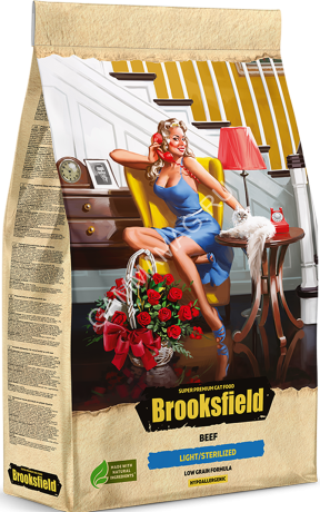 Brooksfield Adult Cat Light Sterilized Beef 0,4кг говядина/рис (для стерилизованных с избыточным весом) для кошек (354707)
