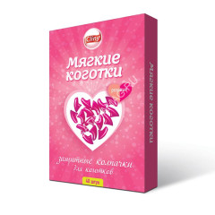 Коготки (Cliny) накладные для кошек M розовые (40шт)
