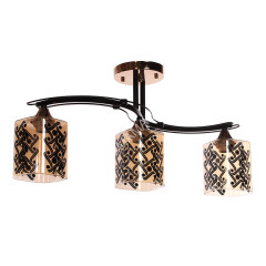 Люстра A3944/3 BK+FGD Е27 3*40Вт ( l=560;w=160;h=275) S=18м2 VERNER LIGHTING *1
