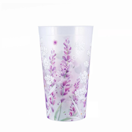 Стакан пластм. 400мл "Lavender" арт.15041 ("Полимербыт") *1/45
