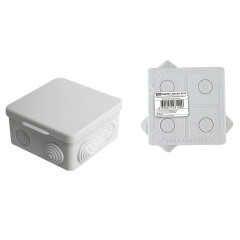 Коробка распаячная 7 вх. ОП 80х80х50мм IP54 TDM SQ1401-0512 инд. штр-код *10/100