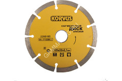 Диск алмазный 125*22,00*2,1мм сегментный по бетону/граниту (2208105) Korvus *1/50/100