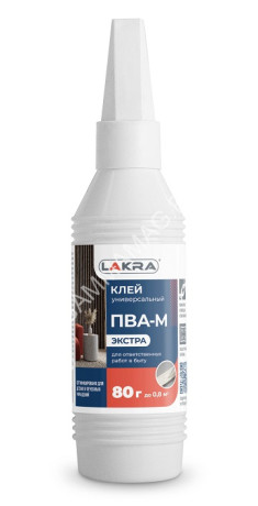 Клей ПВА -М Экстра канц.80 г Лакра *1/100/3000
