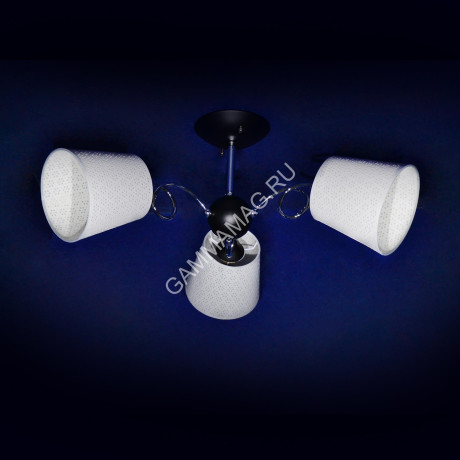 Люстра N1944/3 CH+BK Е27 3*40Вт (h=300; d=670) VERNER LIGHTING *1