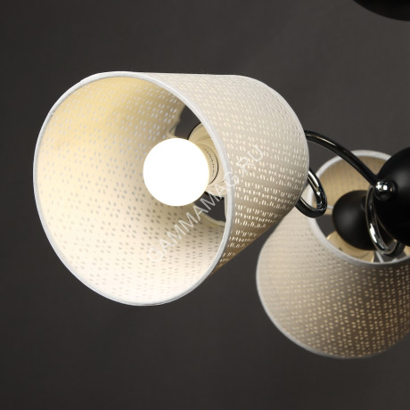 Люстра N1944/3 CH+BK Е27 3*40Вт (h=300; d=670) VERNER LIGHTING *1