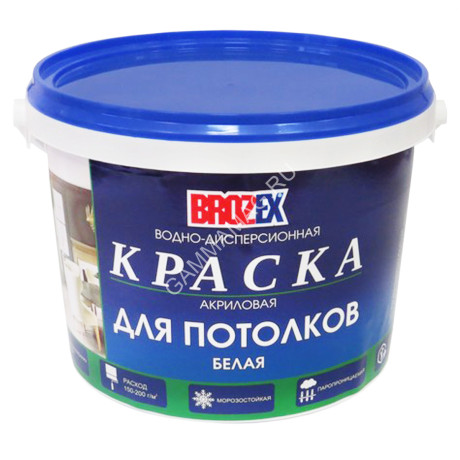 Краска акриловая для потолков 7 кг BROZEX *1/75