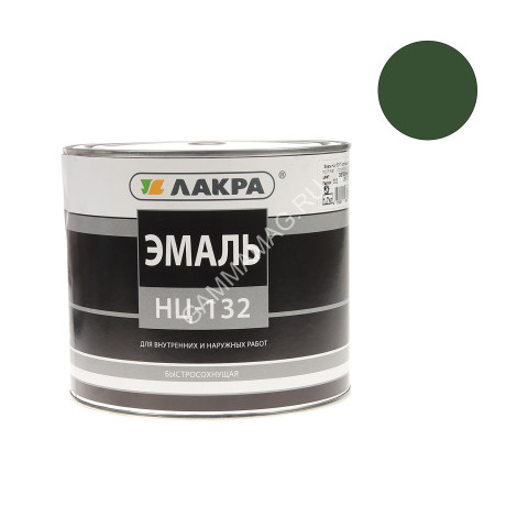 Эмаль НЦ-132 зеленая 1,7 кг Лакра *1/6/210