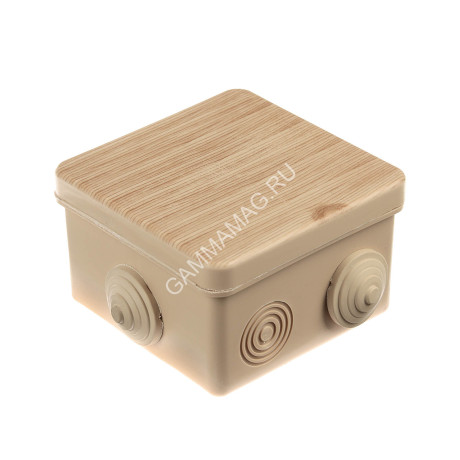 Коробка распаячная 7 вх. ОП 80х80х50мм IP54 сосна TDM SQ1401-0712 инд. штр-код *1/32