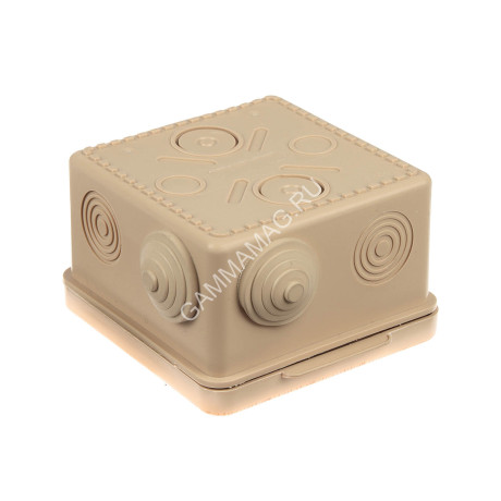 Коробка распаячная 7 вх. ОП 80х80х50мм IP54 сосна TDM SQ1401-0712 инд. штр-код *1/32