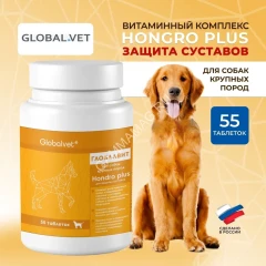 Комплекс (GlobalVet) Hondro plus для собак крупных пород для защиты суставов 55 таб.