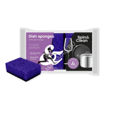 Губки для посуды "Rock-n-Roll" "Clean Expert" 5шт SC680212093 ("Spin Clean") *40