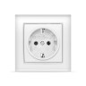 Розетка "Бриллиант" СП 1-мест. белый с/з 16А IP20 UNIVersal 7947625 *10/100