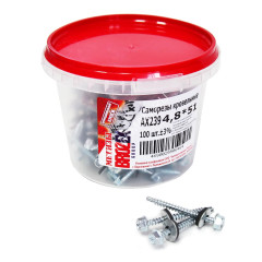 Саморезы кровельные BROZEX ВЕДРО 4,8*51 (100шт) *6