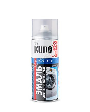 Эмаль-аэрозоль белый для бытовой техники 520/270 мл KUDO *1/6