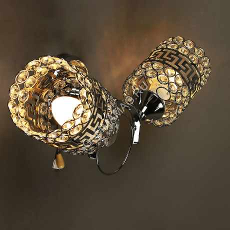 Бра N1916/2W CH E27 2*40Вт (230*150*450) VERNER LIGHTING *1