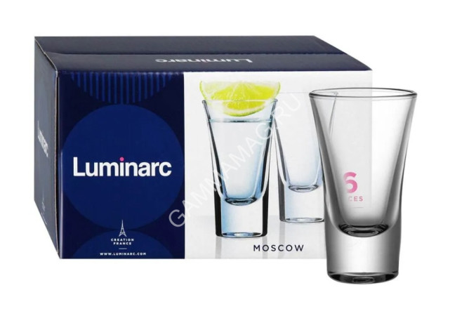Набор стаканов стекло Luminarc "Moscow" 50мл 6шт H5067 *1/4