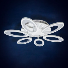 Люстра Y1054/6 WT 45W LED 220V пульт 3000К 1-режим (h-110; d-610) S=20м2 VERNER LIGHTING *1