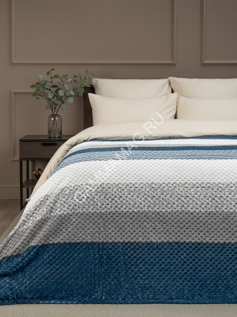 Плед 200*220см фланель жаккард синий TF FNJPs BL 2022 Absolute *1