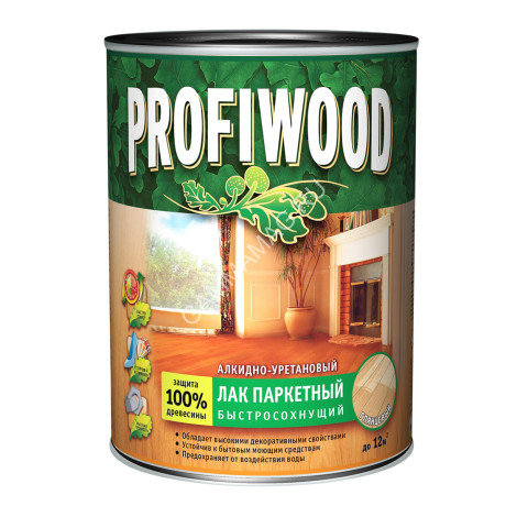 Лак алкидно-уретановый паркетный матовый 0,7 кг PROFIWOOD *1/14/490
