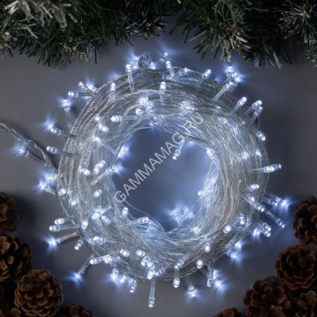 Гирлянда Нить 20м 200LED белый 8 режимов 220V IP20 3556804 *1/60