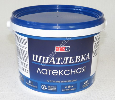 Шпатлевка латексная 0,9 кг BROZEX *12/648