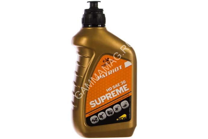 Масло д/4-х тактных двигателей 1л минеральное SUPREME HD SAE30 4T PATRIOT *1/12