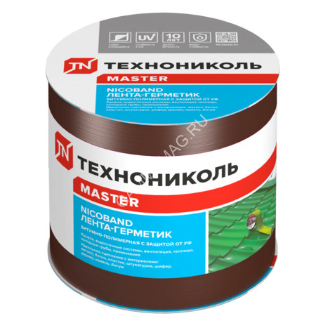 Лента-герметик 0,1м х 3м коричневая самоклеящаяся NICOBAND ТехноНиколь *1/12