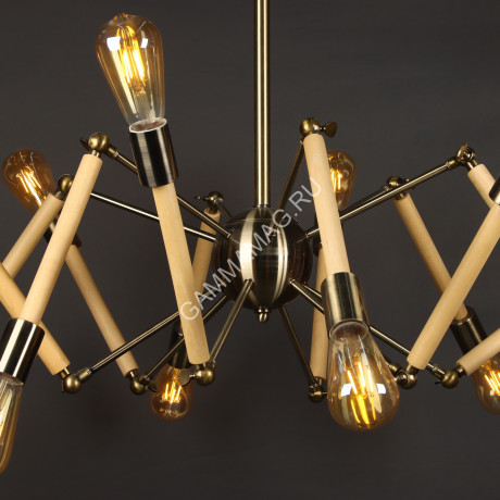 Люстра С1105/12 AB 12*4W E27 220V filament bulb (q-1150;h-530) VERNER LIGHTING *1