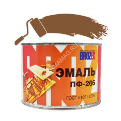 Эмаль ПФ-266 для пола золотисто-коричневая 1,9 кг BROZEX *1/6/252