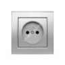 Розетка "Бриллиант" СП 1-мест. серебро б/з 16А IP20 UNIVersal 7949834 *10/100