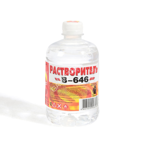 Растворитель 646 0,5 л/0,43 кг пластик Вершина *20/1200