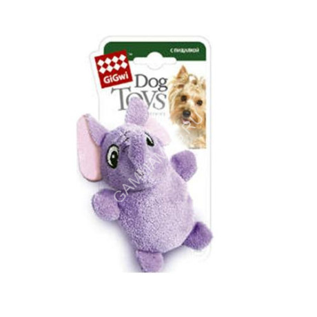 Игрушка (GiGWi) 75013 Слон с пищалкой 9см, серия PLUSH FRIENDZ