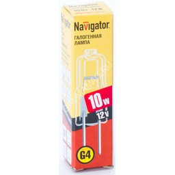 Лампа накаливания галогенная капсульная 10W-12V G4 JC Navigator 94209 *1/20/100