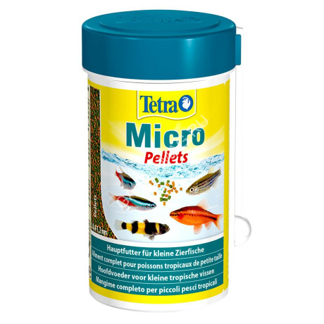 Tetra Micro Pellets 0,1л корм в пеллетах (шариках) (d 0.4-1,2мм) для рыб небольшого размера