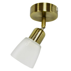 Светильник настенный (спот) 2018-1 AB/WT E14 1*40W бронза/бел VERNER LIGHTING *1/24