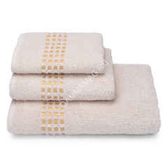 Полотенце махровое 70*130см Graph цв.13-0905 молочный 390г/м2 ПЛ-3501-5241 *3/12