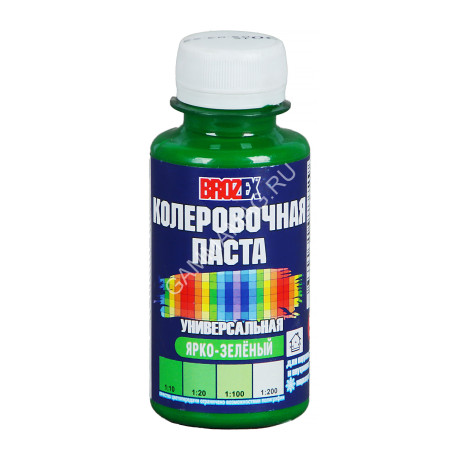 Колер паста ярко-зеленый №30 0,1 л BROZEX *6/108